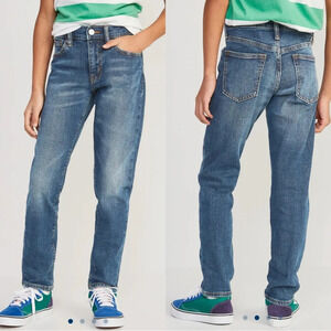 Old Navy Kids Boys Original Taper Built-In Flex Jeans in Bay Blue Size 16